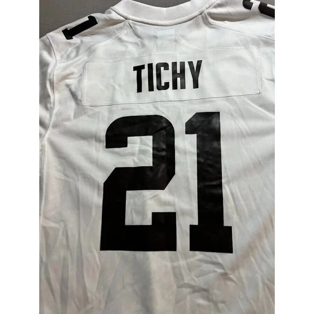 Cleveland‎ Browns Tichy #21 Nike Jersey Boys Large White Short Sleeve Pullover.